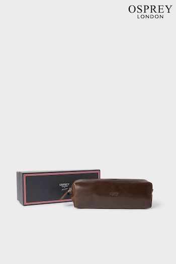 OSPREY LONDON The Leather Brown Pencil Case (B65656) | £45