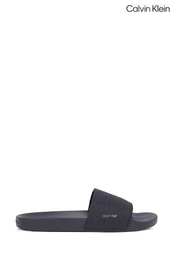 Calvin Klein Mono Pool Black Slides (B65792) | £50