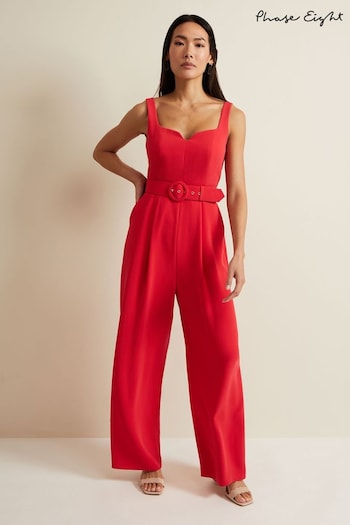 Phase Eight Pink Charlize Belted Jumpsuit (B65940) | £159