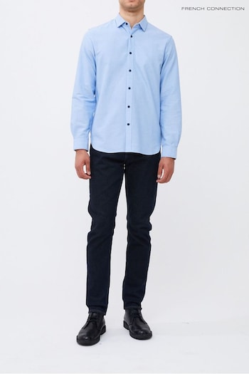 French Connection Blue Long Sleeve Cotton Shirt (B65944) | £45