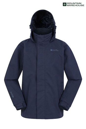 Mountain Warehouse Blue Kids Solar Waterproof Jacket (B66057) | £32