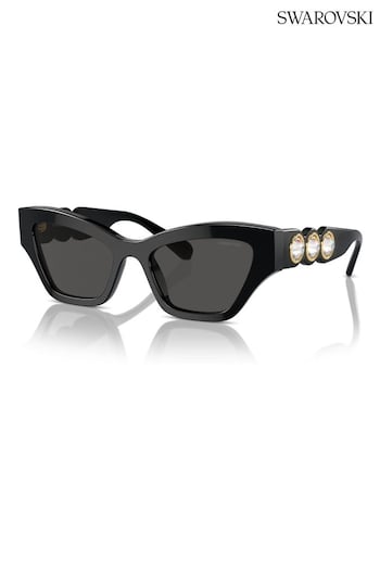 Swarovski Black Sk6021 Irregular Sunglasses Peepers (B66141) | £199