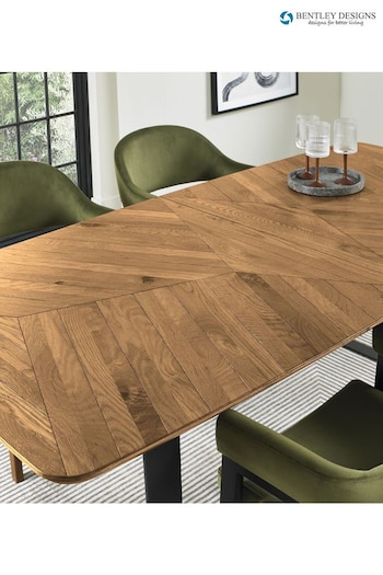 Bentley Designs Rustic Oak Peppercorn Emerson Extendable 4-6 Seater Dining Table (B66268) | £1,600