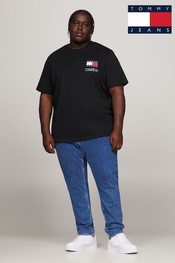 Tommy Jeans Slim Blue Essential Flag T-Shirt (B66346) | £30
