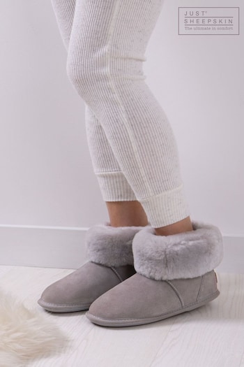 Just Sheepskin Grey Ladies Albery Slippers (B66478) | £95