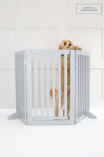 Lords and Labradors Grey Wooden Dog Gate (B66493) | £60