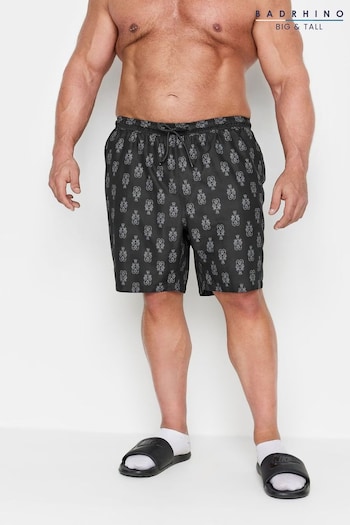 BadRhino Big & Tall Black Print Swim Shorts (B66812) | £26