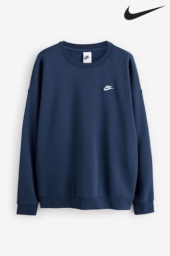 Nike Navy Oversized Club Fleece Sweatshirt (B66820) | £55