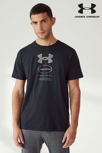 Under Armour Black/Grey M Branded GEL Stack Short Sleeve T-Shirt (B66826) | £25