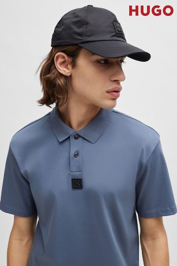 HUGO Blue Stacked Logo Polo Shirt (B67002) | £89