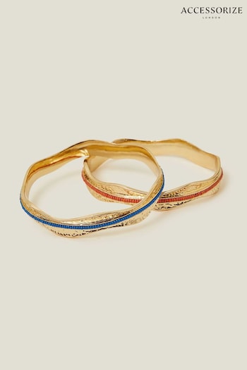 Accessorize Gold Tone Seed Bead Bangles 2 Pack (B67006) | £16