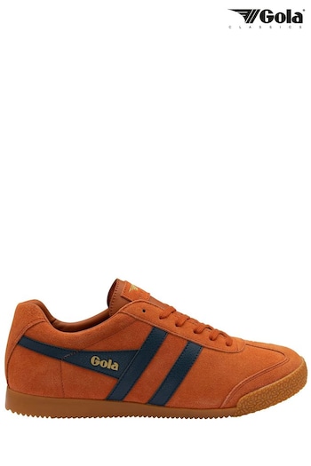 Gola Orange Mens Harrier Suede Lace-Up Trainers (B67110) | £85