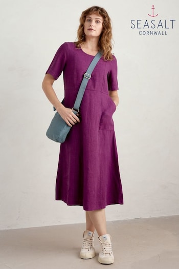 Seasalt Cornwall Purple Petite Grass Wave Dress (B67264) | £80