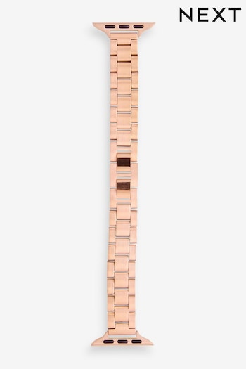 Rose Gold Tone Stainless Steel Link Watch Strap (B67512) | £20