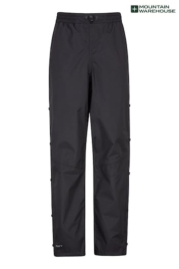 Mountain Warehouse Black Svarts Downpour Short Length Waterproof Trousers (B67537) | £49