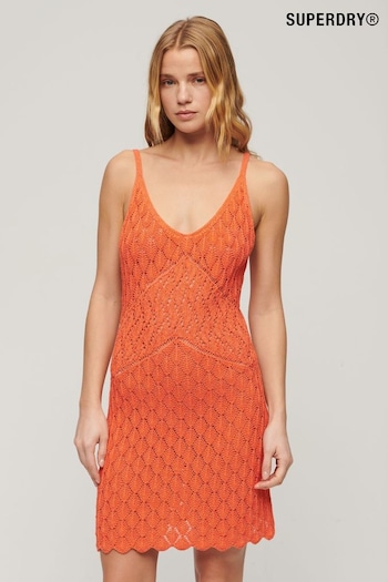 Superdry Pink Crochet Cami Mini Dress (B67566) | £65