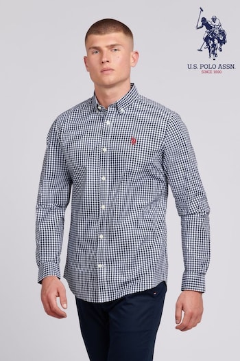U.S. sen Polo Assn. Mens Gingham Shirt (B67594) | £55