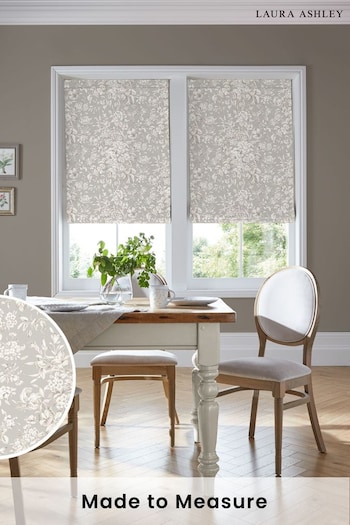 Laura Ashley Dove Grey Heledd Blooms Made to Measure Roman Blind (B67610) | £79