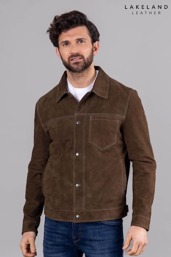 Lakeland Leather Seaton Suede Brown Jacket (B67633) | £249