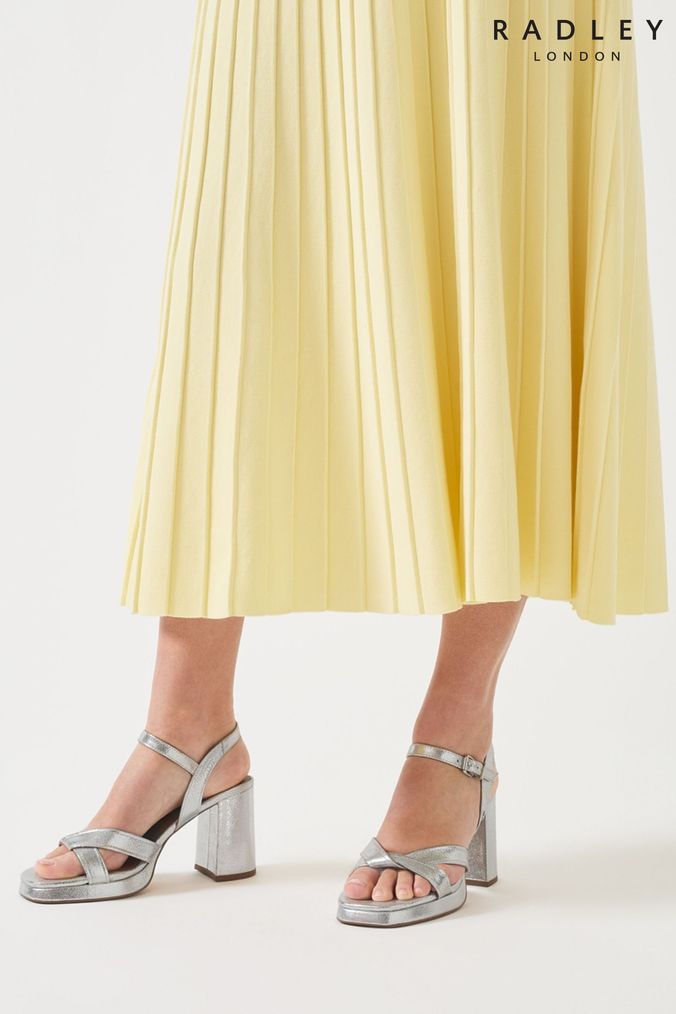 Buy Women s Silver Platform Sandals Online Next UK