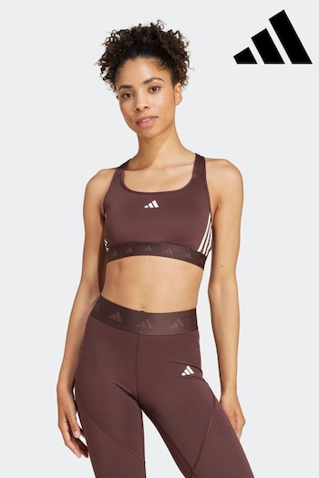 adidas Brown Power Hyperglam Medium Support Bra (B67664) | £33