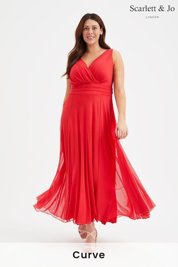 Scarlett & Jo Red Nancy Marilyn Mesh Maxi Dress (B67687) | £85