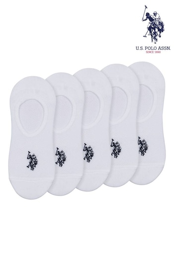 U.S. Polo Assn. Mens Invisible Trainer Socks 5 Pack (B67693) | £20
