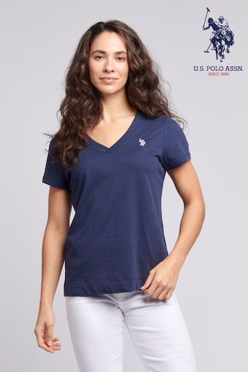 U.S. Polo Assn. Regular Fit Womens V-Neck T-Shirt (B67706) | £25