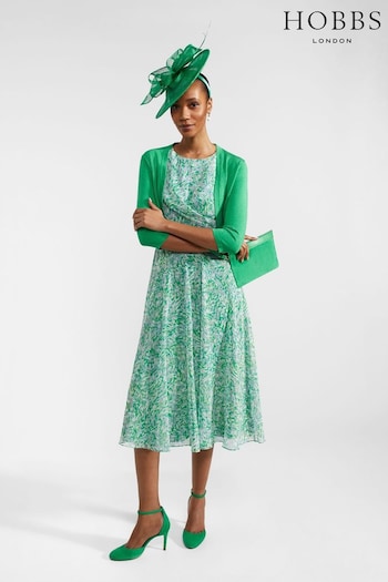 Hobbs Petite Green Jess Dress (B67726) | £169