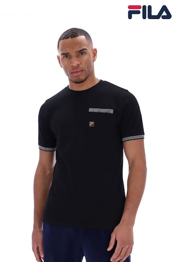 Fila trailblazer Black Otto Pocket T-Shirt With Tipping Details (B67768) | £35