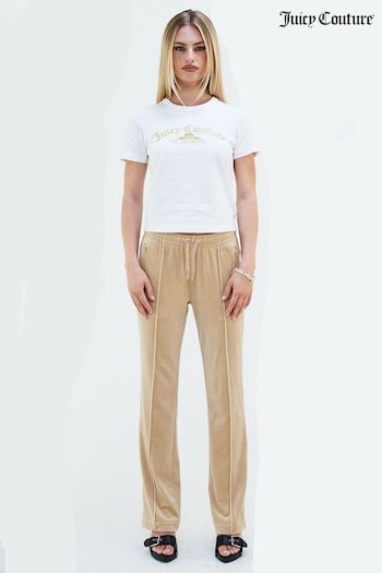 Juicy Couture Cream Velour Track Joggers (B67876) | £75