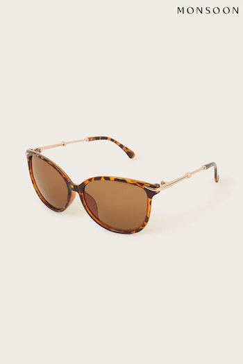 Monsoon Tortoiseshell Square Ocean Sunglasses (B67981) | £15