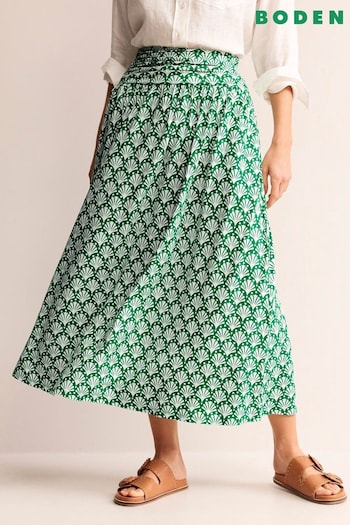 Boden Green Petite Rosaline Jersey Skirt (B67987) | £70