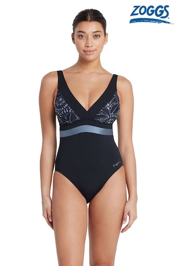 Zoggs Square Back Black Swimsuit With Foam Cup Support (B68080) | £55