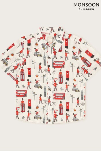 Monsoon Natural London Print Shirt (B68149) | £18 - £21