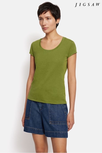 Jigsaw Supima Cotton Scoop Neck T-Shirt (B68161) | £28