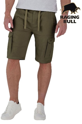 Raging Bull Green Cargo Shorts bandana-print (B68211) | £59