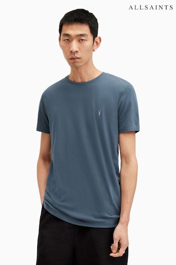 AllSaints Blue Tonic Short Sleeve Crew T-Shirt (B68247) | £32