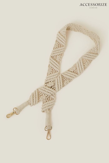 Accessorize Cream Macramé Strap Bag (B68330) | £18