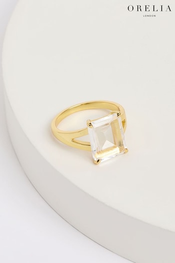 Orelia London Gold Tone Semi Precious Claw Set Ring (B68526) | £25