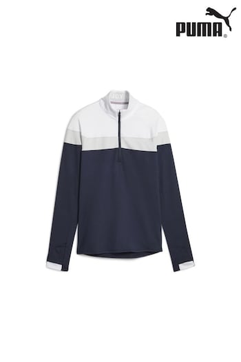 Puma Blue Darks Golf Lightweight Quarter-Zip Top (B68536) | £55