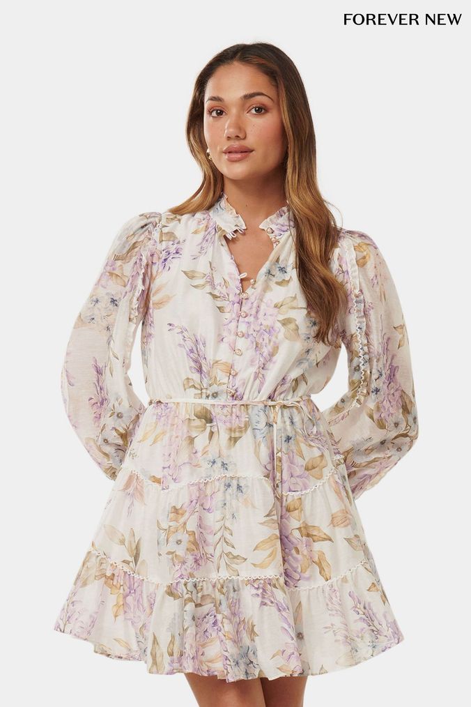Forever new petite floral printed tea dress in floral print hotsell