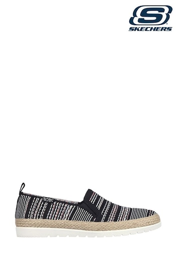 Skechers Black BOBS Flexpadrille 3.0 - Island Muse Shoes (B68610) | £54