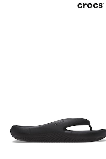 Crocs Mellow Recovery Black Flip Flops (B68622) | £45