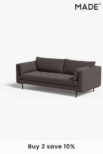 MADE.COM Basket Weave Mocha Harlow 3 Seater Sofa (B68710) | £1,099