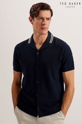 Ted Baker Blue Ewann Short Sleeve Regular Shirt (B68731) | £95