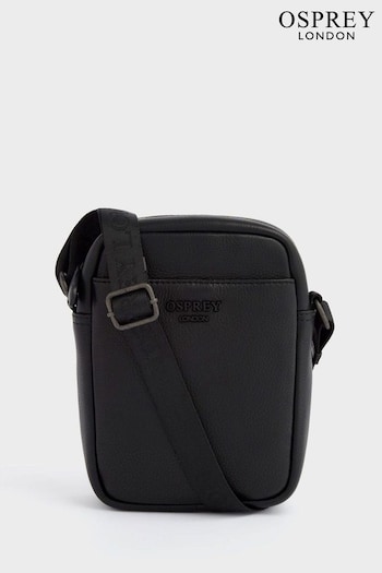 OSPREY LONDON The Onyx Small Leather Black Messenger (B68854) | £145