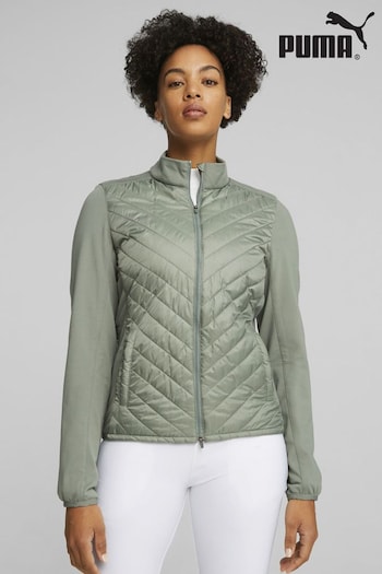 Puma Cosmic Green Frost Golf Quilted Womens Jacket (B69029) | £130