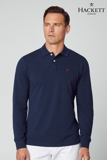 Hackett London Men Blue LS Polo Longues (B69080) | £100