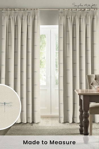 Sophie Allport Teal Blue Vector Dragonfly Made to Measure Curtains (B69125) | £91